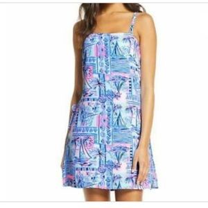 Lilly Pulitzer Sahar Romper Whisper Blue Yeah Buoy